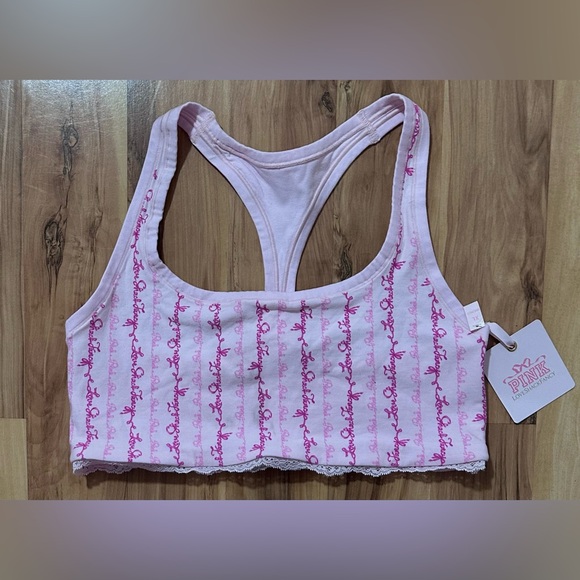 PINK X LOVESHACKFANCY COTTON RACERBACK BRALETTE XL NWT - Picture 9 of 10